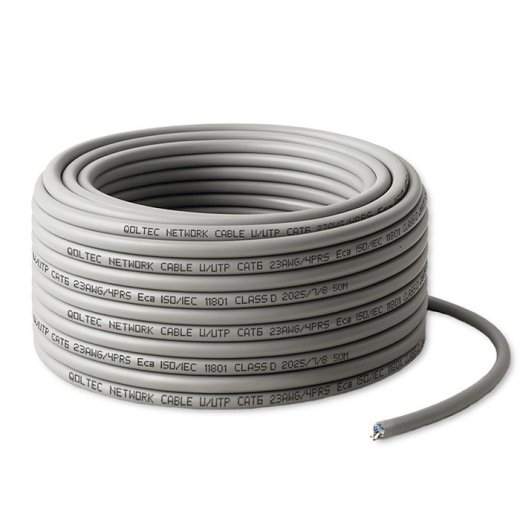 Qoltec UTP patchcord cable CAT6 Copper Cu 50m grey
