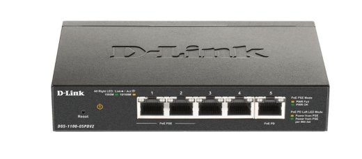 Switch Smart DGS-1100-05PDV2 5xGE (2xPoE)