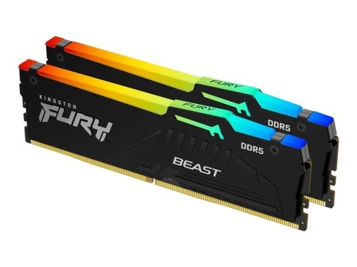 Kingston FURY Beast RGB - DDR5 - kit - 32 : 2 x 16 - DIMM 288-pin - 6000 MHz / PC5-48000 - unbuffered