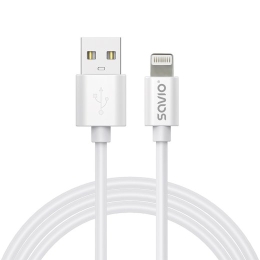 Savio CL-192 USB-A to Lightning Cable - 1 m, White