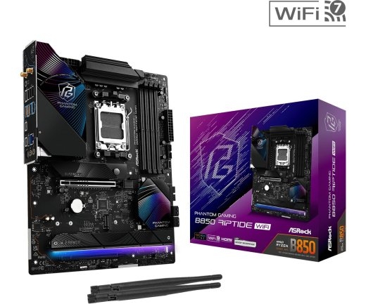 Asrock Motherboard B850 Phantom Gaming Rip tide WiFi AM5 4DDR5 ATX