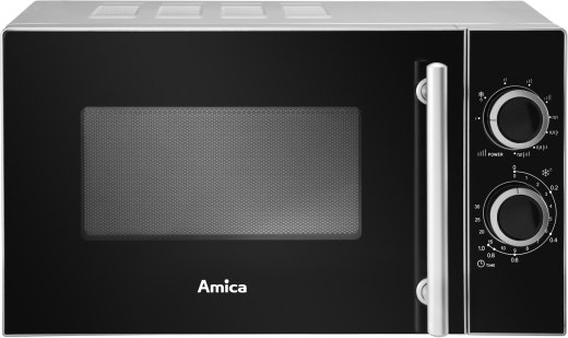 Amica AMGF20M1GS microwave Countertop Grill microwave 20 L 700 W Black, Silver
