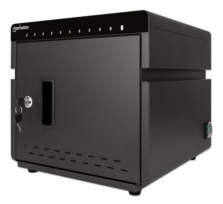 Manhattan iPad to 11" 10-bay Charging Cabinet Desktop via USB-C, Also other tablets and smartphones (with device to USB-C cable), Bays 264x22x235mm...