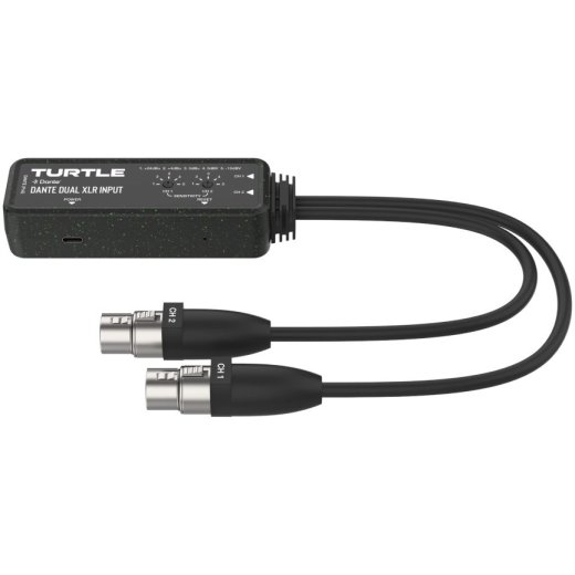 Turtle Dual XLR Input - two-channel analogue XLR to Dante digital audio adapter