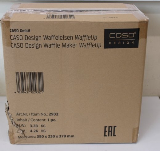 SALE OUT. Caso WaffleUp Waffle Maker 800 W Number of pastry 1 Waffle Silver UNPACKED, DAMAGED PACKAGING, MISSING INNER PACKAGING