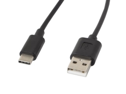 Lanberg USB Type-A to USB Type-C 2.0 Cable, 1.8 m CA-USBO-10CC-0018-BK USB Type-A to USB Type-C