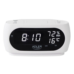Adler AD 1186W alarm clock Digital alarm clock Black, White