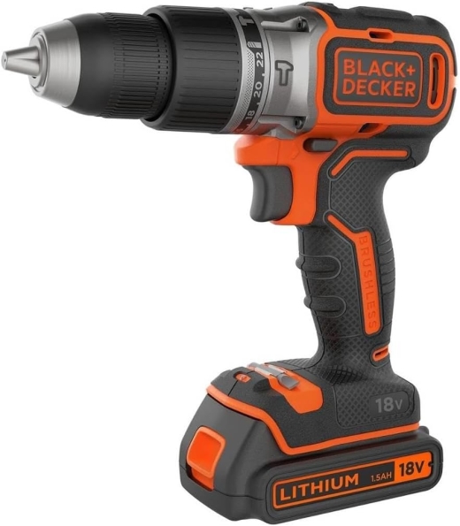 BLACK & DECKER 18V Drill Driver with 2x2.0 Ah Batteries BCD383D2XK-QW