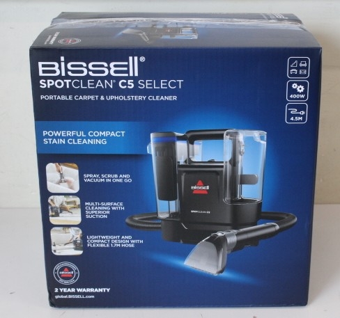SALE OUT. Bissell SpotClean C5 Select Portable Carpet and Upholstery Cleaner 3928N Corded operating Handheld Washing function 400 W Black/Blue Warr...