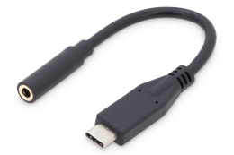 Digitus USB Type-C Audio adapter cable, Type-C - 3.5mm M/F, 0.2m, Audio input/output, Version 3.1 AK-300321-002-S Type-C 3.5mm