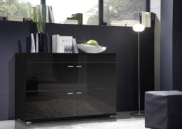 Cama sideboard LOGO II NIGHT 120/42/78 black/black gloss