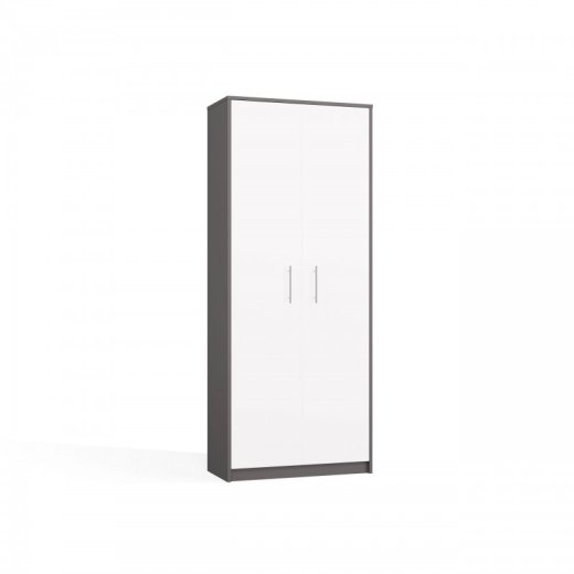 OLIV 2D CLOSED SHELVING UNIT, ANTHRACITE/WHITE SET