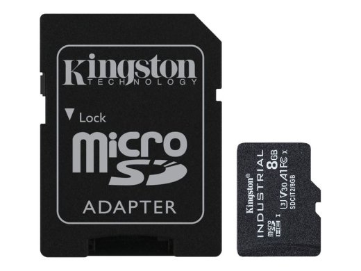 Kingston Industrial - flash memory card - 8 - microSDHC UHS-I