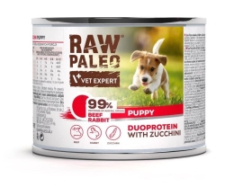 VETEXPERT Raw Paleo Duoprotein Beef & Rabbit Puppy - wet dog food - 200g