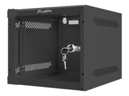 Lanberg Rack cabinet 10" wall-mount 4U/280x310 (flat pack) with glass door WF10-2304-10B Black