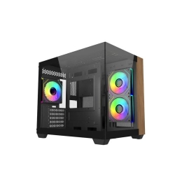 Cooler Master Case Elite 481 Wood 270° Seamless Glass mATX