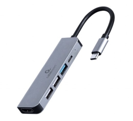 Gembird A-CM-COMBO5-03 USB Type-C 5-in-1 multi-port adapter (Hub + HDMI + PD)