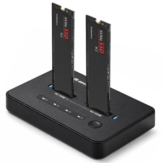 M.2 NVMe SSD docking station PCIe USB C DUAL