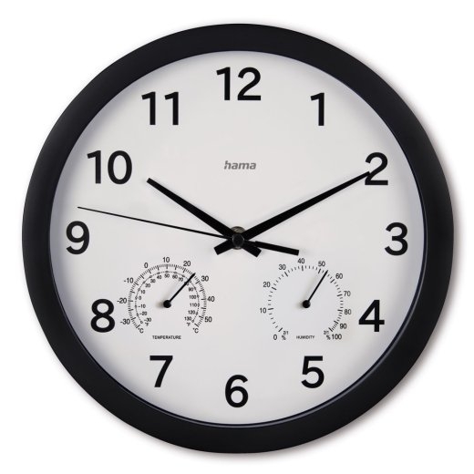 malta wall clock 25cm black