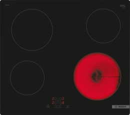 Bosch Hob PKE611BA2E Series 4 Vitroceramic Number of burners/cooking zones 4 Touch Black