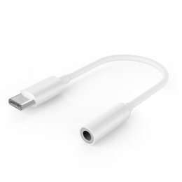Cablexpert USB type-C plug to stereo 3.5 mm audio adapter cable, White A-CM-3.5F-01