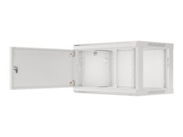 Lanberg Rack cabinet 19" wall-mount 6U/600x450 for self-assembly with metal door (flat pack) WF01-6406-00S Grey