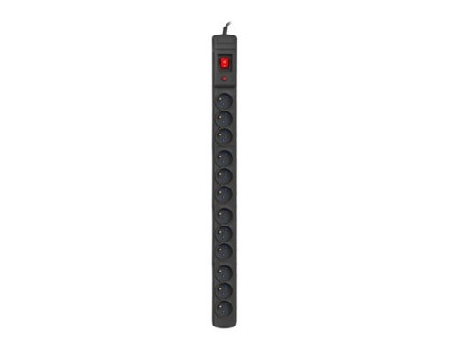 Surge M12 / 16A Rack 19 '' black 2.5m (12 slots)