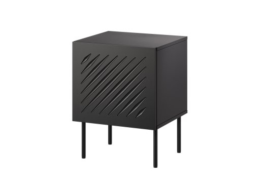Bedside table 2 pcs. SIENA 44.5x40x59 black matt