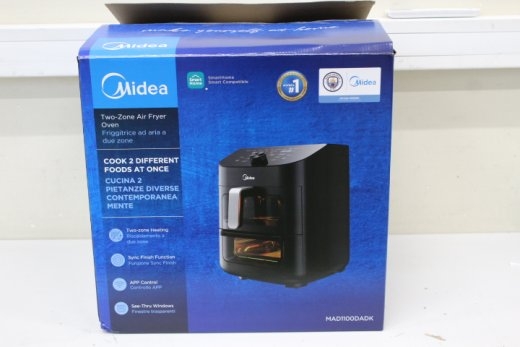 SALE OUT. Midea MAD1100DADK Air fryer digital,Two-zone cavity, 6.4L + 4.4L SALE OUT. Midea Two Zone Airfryer MAD1100DADK Power 1850 W Capacity 4.4/...