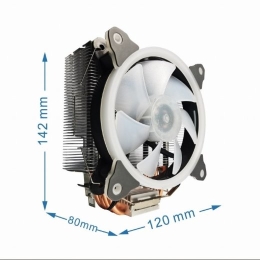 CPU cooler Huracan 12cm 150W 4-pin multicolor LED