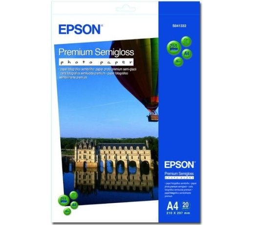 Premium Semigloss Photo Paper, DIN A4, 251g/mÂ², 20 Sheets A4