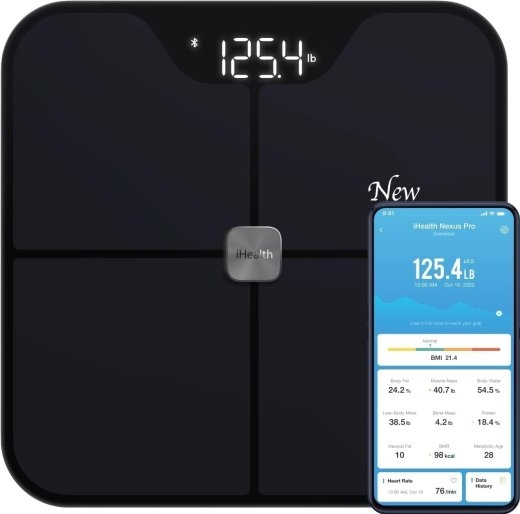 iHealth Wireless Body Composition Scale Nexus Pro Maximum weight (capacity) 181 kg Body Mass Index (BMI) measuring Black