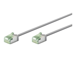 Goobay 74343 Ultra-Flexible CAT 8.1 Patch Cable, Slim, U/FTP, 0.15 m, Grey Goobay