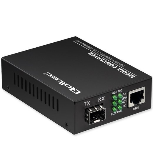 Qoltec Media Converter SWITCH Ethernet 1x RJ45 1x SFP