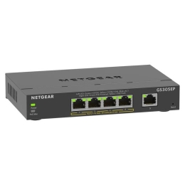 NETGEAR Switch Plus GS305EP - 5 Ports - 9x GE (10/100/1000) - 4x PoE+