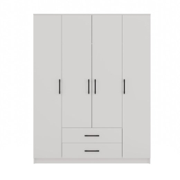 Topeshop ROMANA 160 BIEL KPLB bedroom wardrobe/closet 11 shelves 4 door(s) White
