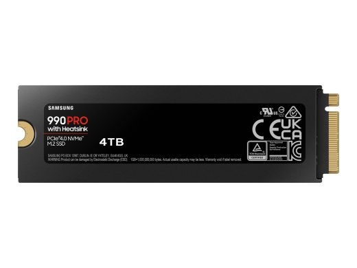 Samsung 990 PRO with Heatsink 4000 SSD form factor M.2 2280 Solid-state drive interface M.2 NVME Read speed 7450 MB/s Write speed 6900 MB/s