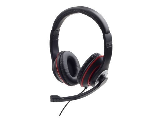 Gembird Stereo headset MHS-03-BKRD On-Ear Built-in microphone 3.5 mm