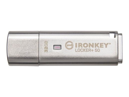 Kingston USB-Stick IronKey Locker+ - USB 3.2 Gen 1 (3.1 Gen 1) - 32 - Silver