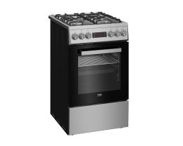 BEKO Cooker FSM52321DXDT, Width 50 cm, A, Gas/Electric, Silver