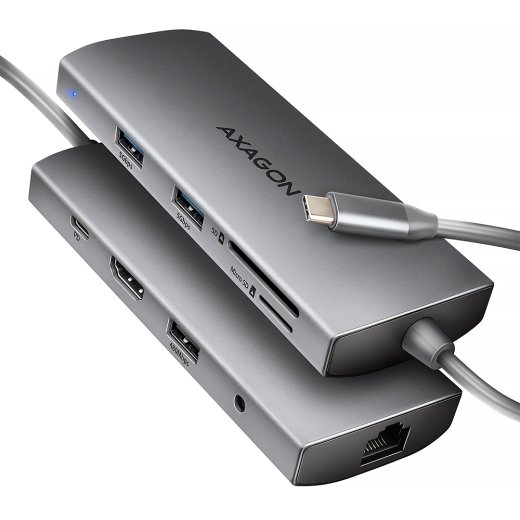 AXAGON Multi port USB-C 5Gbps hub HMC-8HLSA
