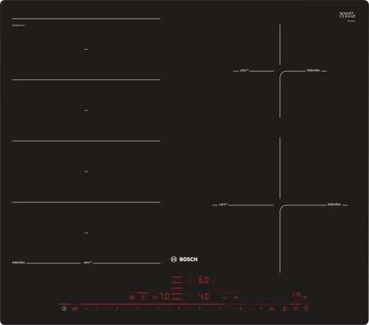 Bosch Serie 8 PXE601DC1E hob Black Built-in Zone induction hob 4 zone(s)