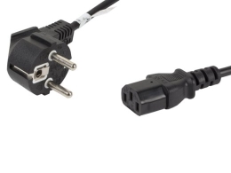 Lanberg CEE 7/7 to IEC 320 C13 Power Cord CA-C13C-10CC-0018-BK