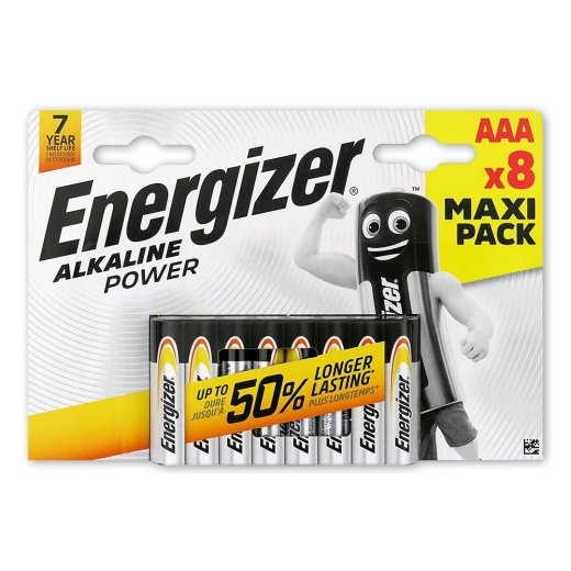 Battery Alkaline Power AAA E92 8 pcs Blister
