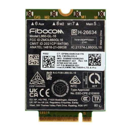 HP 4G LTE Modem m.2 WWAN Cat 16 L860-GL-16 Mobile Broadband Cellular (compatible with WWAN-ready EliteBook 630 640 645 660 665 830 835 840 845 860...