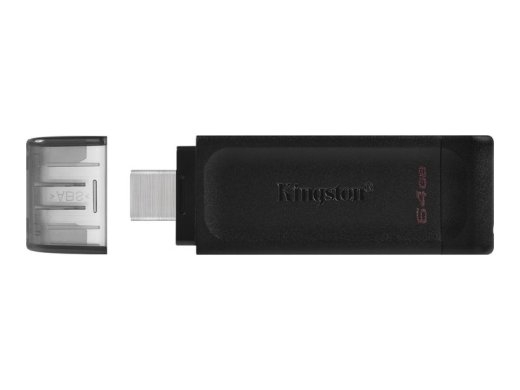 Kingston USB-Stick DataTraveler 70 - USB 3.2 Gen 1 (3.1 Gen 1) - 64 - Black