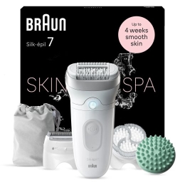 Braun Epilator Silk-épil SE7-081 Operating time (max) 40 min Number of power levels 1 Wet & Dry White