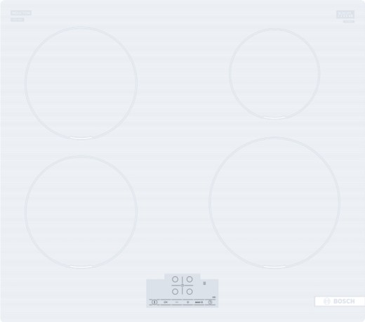 Bosch Hob PUE612BB1J Induction Number of burners/cooking zones 4 Touch Timer White
