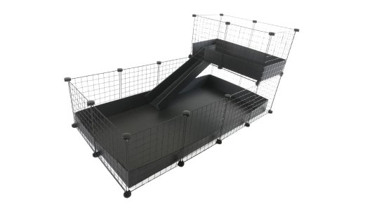 C&C modular cage one-storey 4x2 + Loft 2x1 + Black ramp