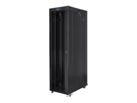 Lanberg Rack cabinet 19" free-standing 47U/800x1200 (flat pack) with glass door, LCD FF01-8247-12BL Black